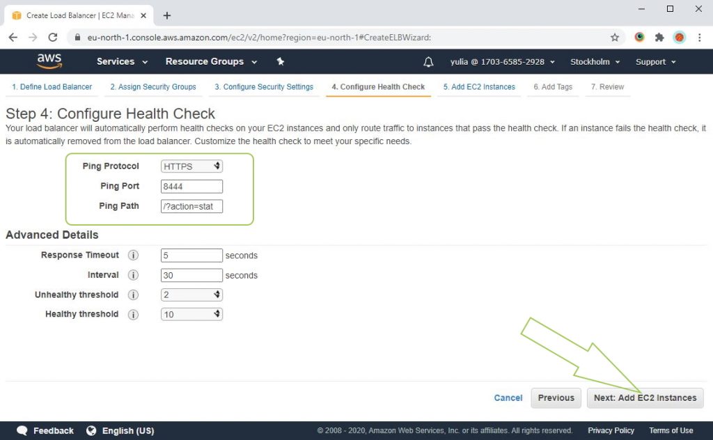 Configure-Health-Check_WCS_Amazon_AWS_Marketplace_Balancer_AutoScaling_WebSocket_WebRTC