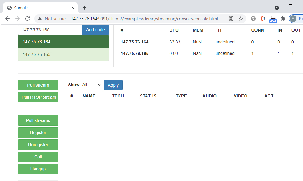 stress_test_console_WCS_Docker_network_WebRTC_browser_CDN_streaming_publish