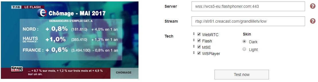Testing HLS stream