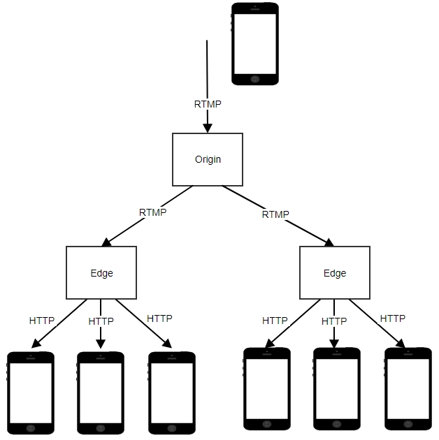 The use of the RTMP Protocol when publishing the stream