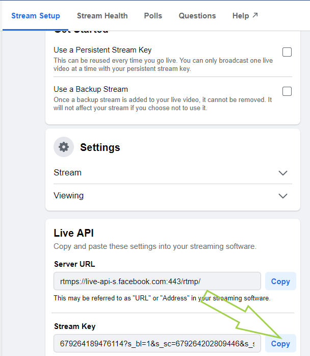 create_live_stream_facebook_RTSP-RTMP-republishing-Youtube-WCS-browser