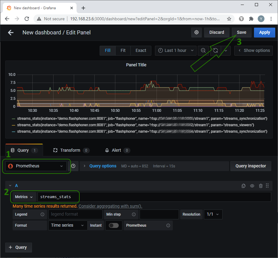 dashboard_metrics_prometheus_grafana_monitoring_streaming_WCS_WebRTC_HLS_Browser_statistic_metrics