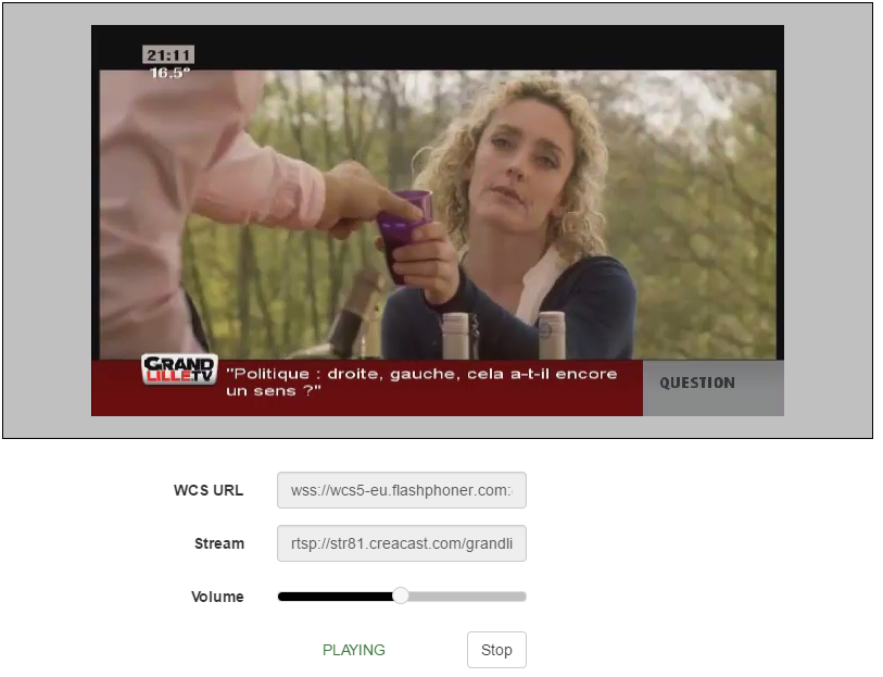 Playing WebRTC