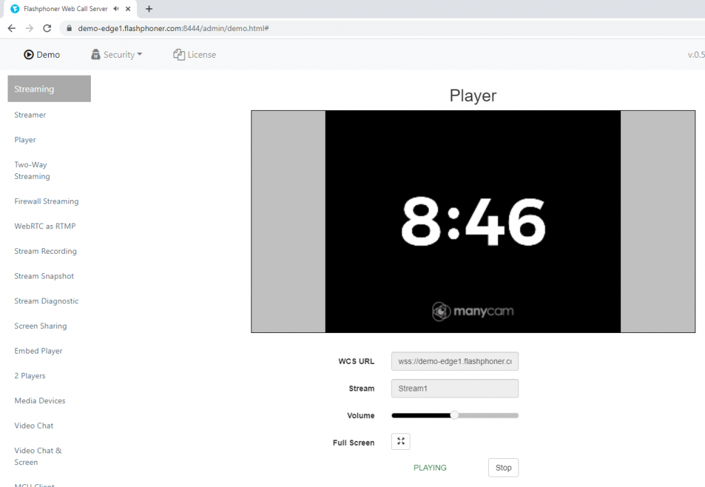 Playing_CDN_low_latency_WebRTC_WCS_Origin_Edge